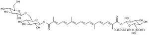 Molecular Structure of 55750-84-0 (1-[(2E,4E,6E,8E,10E,12E,14E)-b-D-glucopyranosyl 2,6,11,15-tetramethyl-2,4,6,8,10,12,14-hexadecaheptaenedioate] 6-O-b-D-glucopyranosyl-b-D-Glucopyranose)